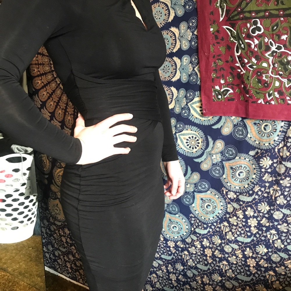 Black Venus Body Con Dress